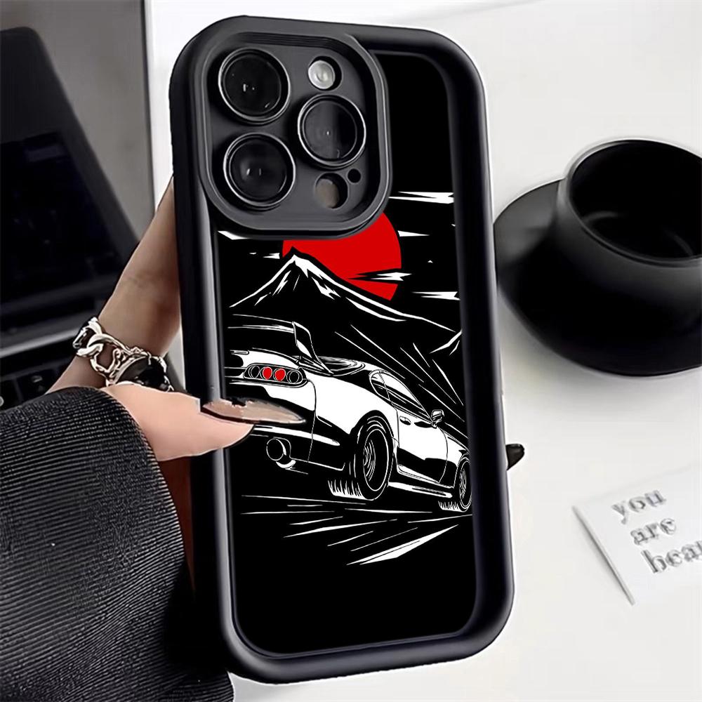 Ae78 Fashion Car Pattern Design Art Protective Phone Cases for iPhone 13 14 15 Pro Max Infinix Hot 40i Tecno Camon 30 20 Pro Angel Eyes TPU Back Cover