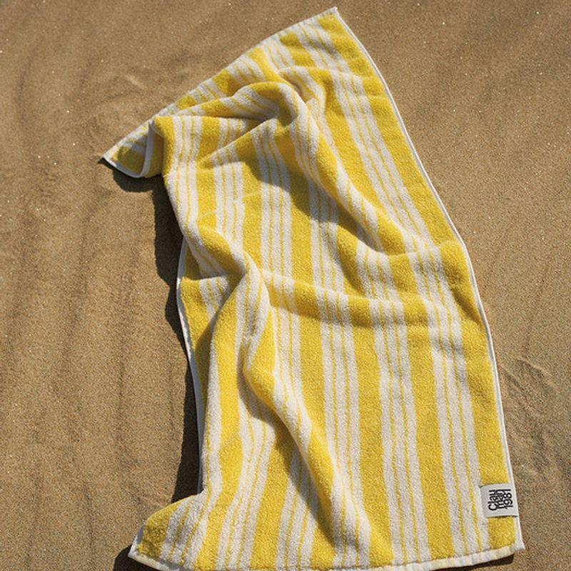 CLAUMAN 1981 1P Organic Striped Towel _Tuscan Yellow