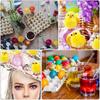 60pcs Easter Fur Chicks Fluffy Chenille Chicks Soft Plush Toys Easter Chicks Figurines 3cm Kids Diy Easter Egg Bonnet Decor Chick Plush