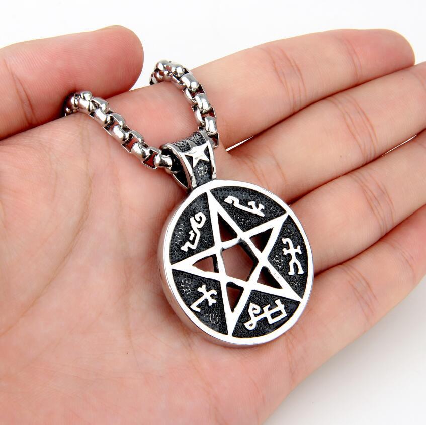 Vintage Viking Compass Pendant Necklace Men Fashion Metal Charm Gift Jewelry Accessory