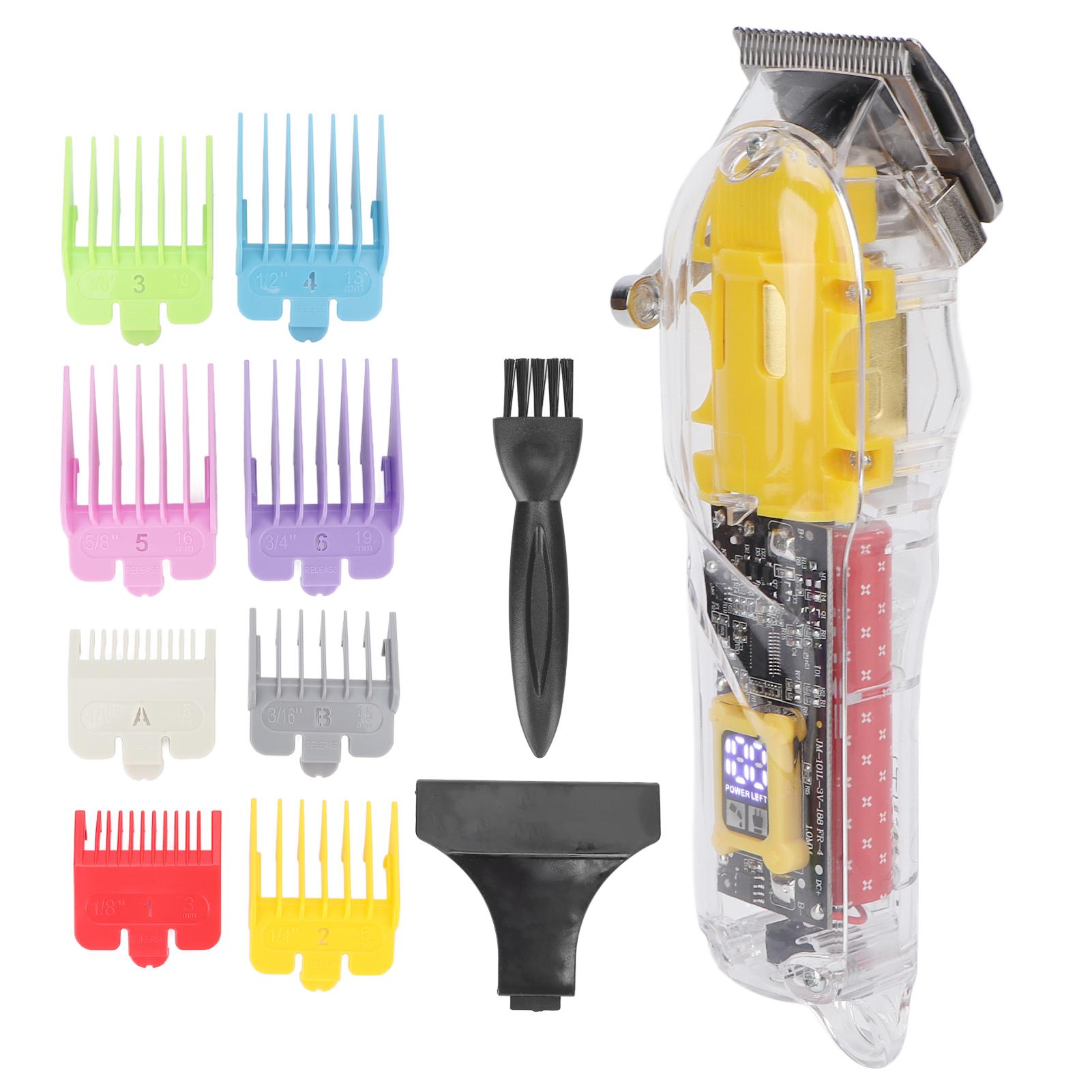 

Электрическая машинка для стрижки волос из нержавеющей стали с острыми лезвиями и 8 направляющими расческами для ухода за волосами, триммер для стрижки волос