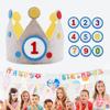 Birthday Hat Princess Birthday Felt Hat Birthday Decoration Hallowen Cosplay Crown Photo Props Kids Baby Shower Party Decoration