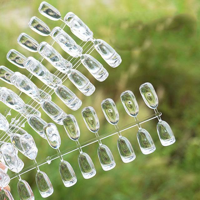 Japanese Oval and Square Round Pattern False Nail Sample