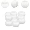 10 White Foam Artificial Pumpkins, Halloween Decorations And Outdoor Activities.