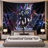 Custom Name Text Tapestry The Cure Personalized Polyester Wall Tapestry For Bedroom And Room
