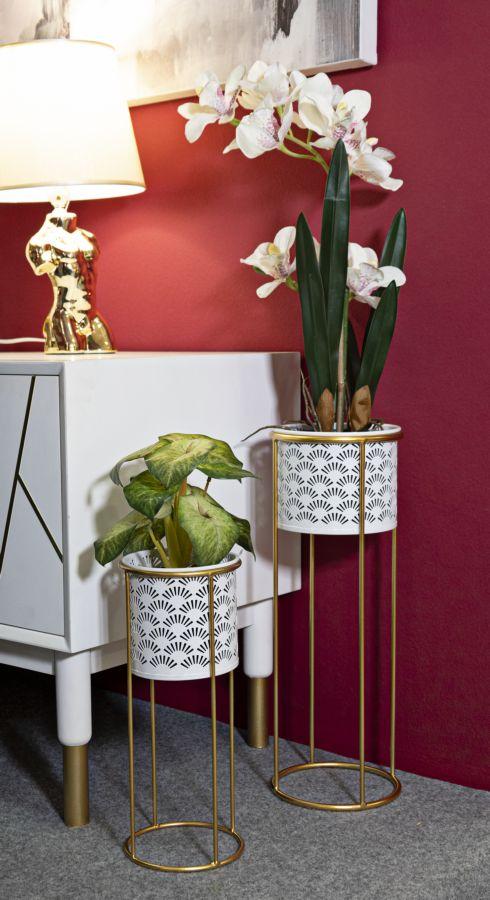 Vase Holder Whity Set 2 Pcs Cm Ø 17X46-14X34