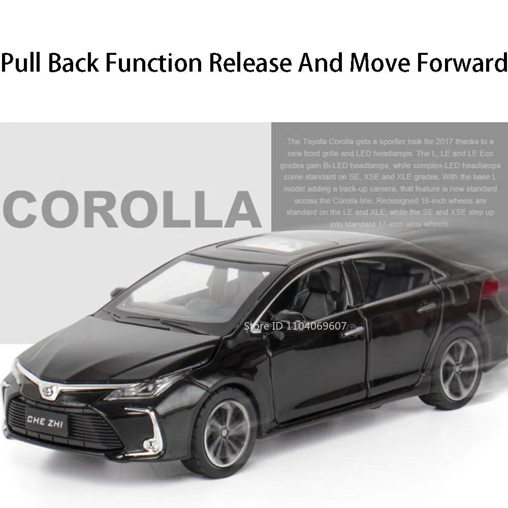 1:32 Scale GR86 Corolla Car Model Toy Doors Opened Music Light Pull Back Miniature Vehicle Models Living Room Decoration