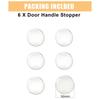 6Pcs Clear Silicone Door Stopper Wall Protector Self-Adhesive Door Handle Bumper Guard Noise Dampening Anti-Collision Mute Pad for Home Kitchen Office