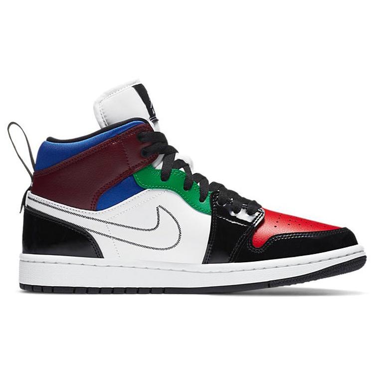 (WMNS) Air Jordan 1 Mid SE 'Black White Multi-Color' Damskie DB5454-001