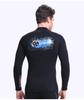 Men's 3mm Neoprene Cold-Proof Long Sleeve Diving Wetsuit Top with Front Zip