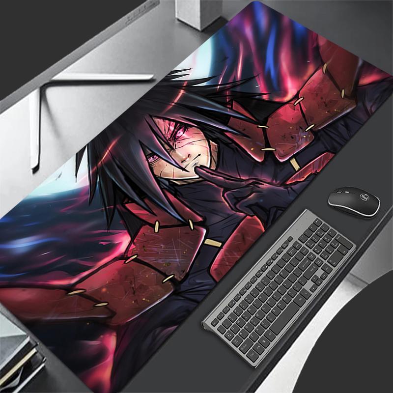 Mouse Pad Naruto Madara Uchiha Pc Desk Mat Gamer Office Computer Carpet Keyboard Table Gaming Accessories Office Laptop Mousepad