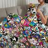 cool cartoon kawaii funny art T-Tokidoki Flannel warm soft plush blanket sofa living room hogar office bedroom travel gift home