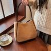 Trendy Fashion Composite Plush Bag Tote Bag Double-Sided Available Shoulder Bag Lamb Wool Matte Tote Bag