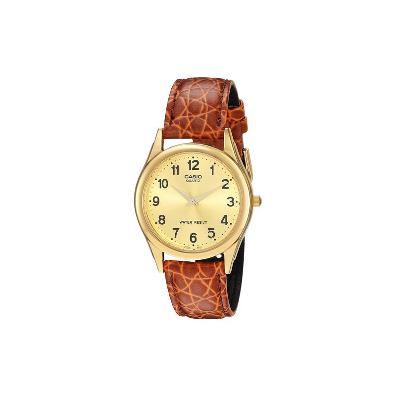 

Casio STANDARD series 30 meters waterproof quartz movement leather strap Japanese and Korean watch men s watch gold dial MTP-1093Q-9B золотой