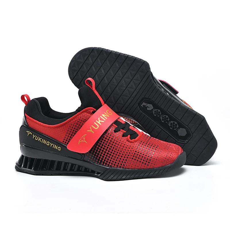 

Мужские новые кроссовки для тяжелой атлетики, тренировочные, оригинальные, нескользящие, дышащие, для становой тяги, высококачественные, фитнес-кроссовки для становой тяги 39