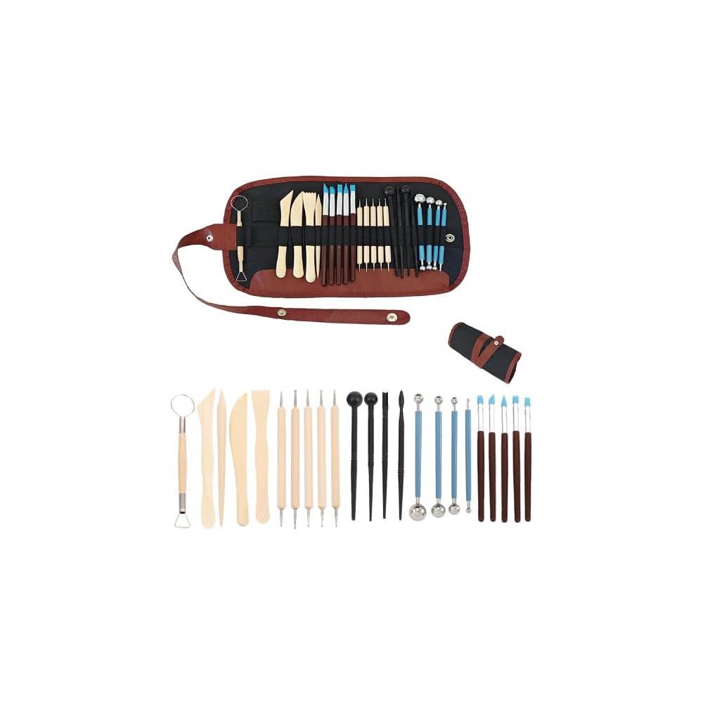 61-Piece Polymer Clay Tool Set for DIY Pottery, Carving & Embossing