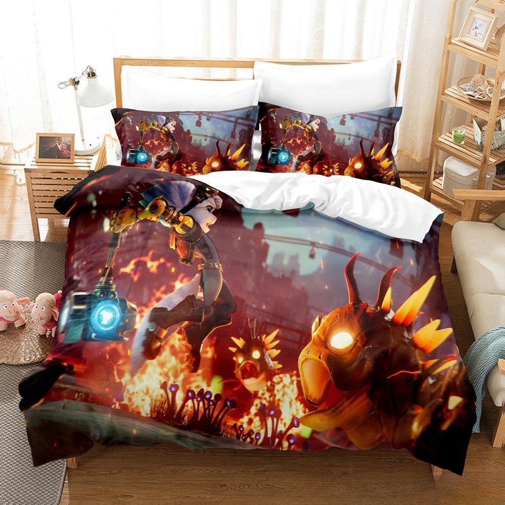 3D-Druck Spiel Ratchet & Clank Rift Apart Bettwäsche-Kollektion Einzelbett Twin Full Queen King Size Bett Kollektion Schlafzimmer für Erwachsene und Kinder Bettbezug-Kollektion