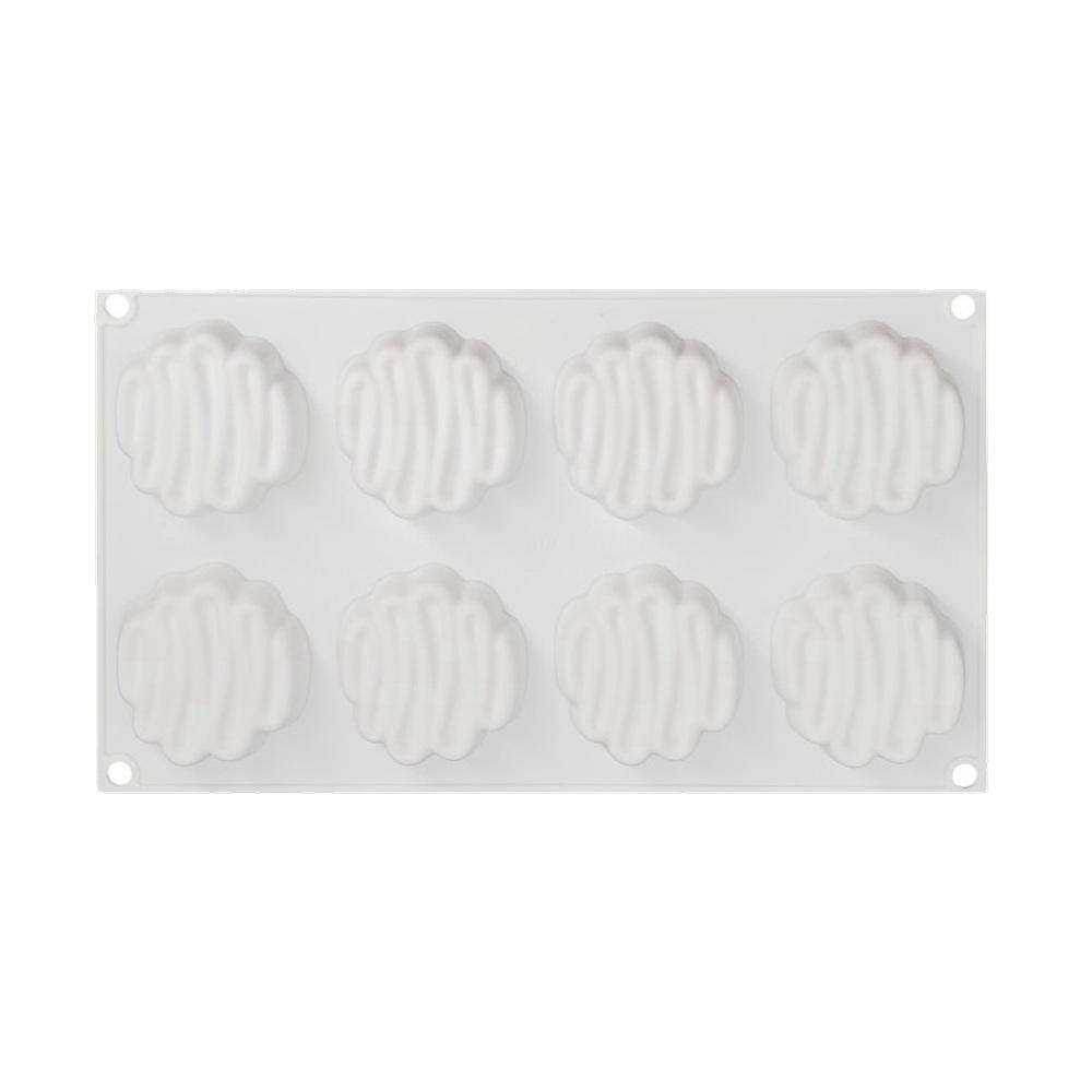 8-Cavity Round Colorful Tower Silicone Mold - French Mousse Cake Dessert Baking Decoration Tool