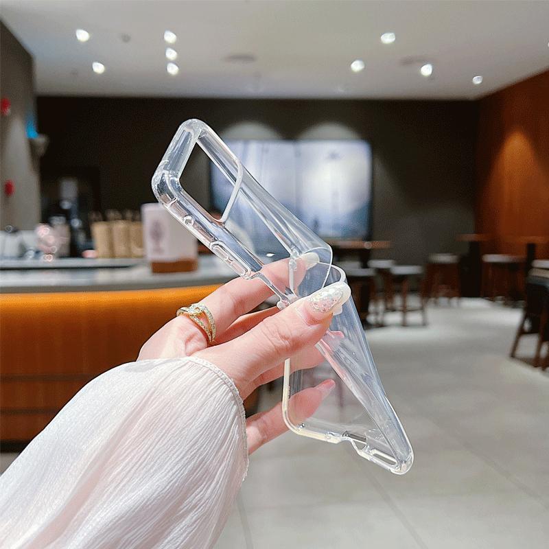 Fishing Rod At Sunset Scenery Pattern Clear Phone Case for Samsung Galaxy Z Flip 7 Flip 6 5 4 3 Folding Cover for Z Flip7 Flip5