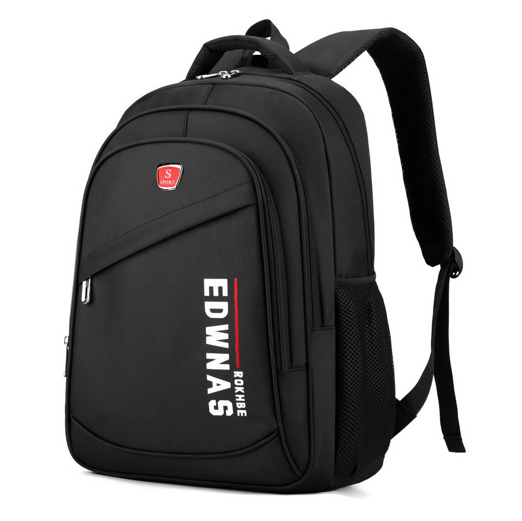 Letter Printed Simple Backpack With Large Capacity For Men Business Bag Computer
