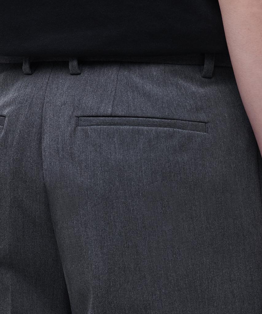 MUSINSA STANDARD Recycled One-Tuck Relaxed Tapered Hidden Banding Crop Slacks [Medium Grey]