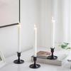 Elegant Black Iron Candle Holder Candlestick Stand for Dining Table Celebration
