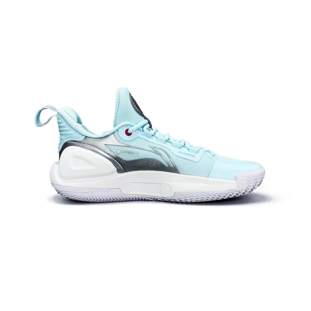 Li Ning Speed 9 Cushioning Slip Resistant Abrasion Resistant Low Top Basketball Shoes Unisex Pink Blue ABPT001-6(Team1474-)