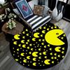 Pac‑Man Pattern Round rug,Carpet Rug for Living Room Bedroom Playroom ,Non-slip Floor Mat,Holiday Gifts and Birthday Gifts.