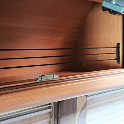 RV Cupboard Secure Rope No-Falling RV Storage Tension Rope Fence Adventure Traveling RV Must Have Stainless Steel Brackets For