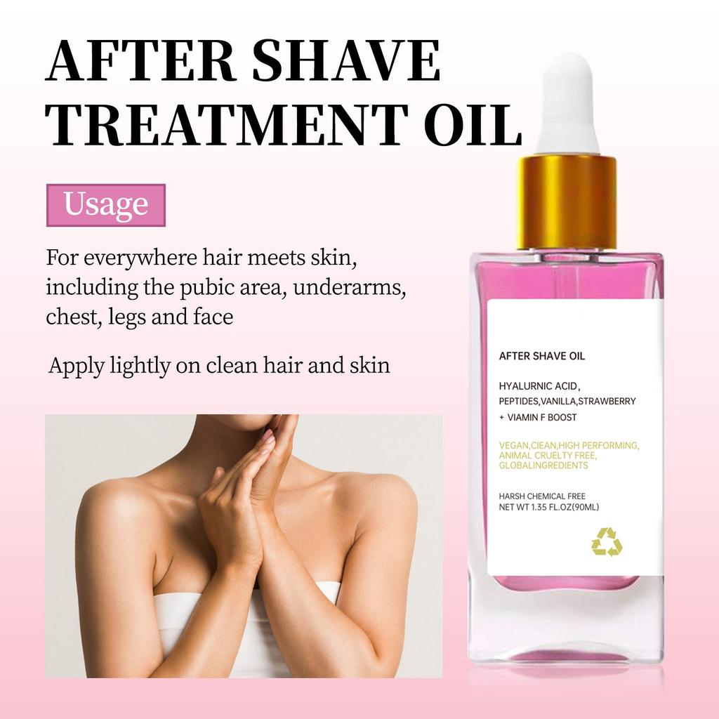Strawberry Aftershave Oil Body Care Serum 90ml | Smoothing, Tightening & Moisturizing, Full Body Use, Men's Skin Care
