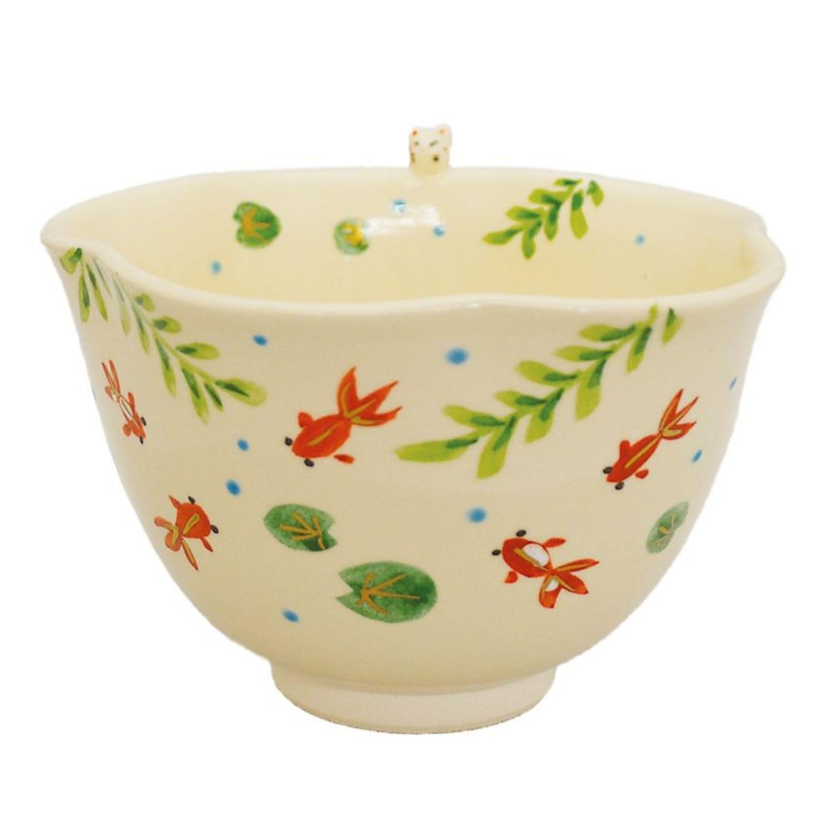 

Matcha Tea Kyoto Made in Goldfish by Takenaka Perfect for Tea 11cm Wide x High Bowl, Ware, Japan, Design, Kosho, Ceremony, Gift, 8.5cm