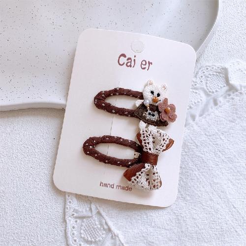 Korean Pearl Bow Rhinestone Love Hairpin Hair Ring High-end Temperament Does Not Hurt The Side of The Hair The Girl's Hairpin