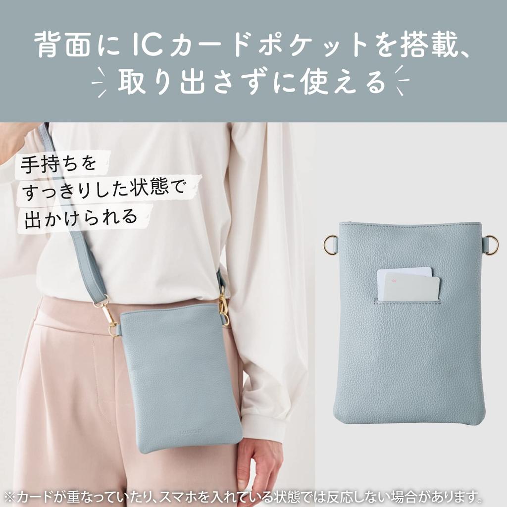 Elecom MAPOCHE Série Smartphone Ramenní Velká Kapsa pro iPhone a Jiné Smartphony do Prachuvzdorného Pouzdra, S Fleecovou Podšívkou, Typ pro Více Způsobů Nošení,