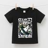 Demon Slayer Sanemi Anime Print Cotton T Shirts for Boys Girls Summer Casual Short Sleeve Tops Kids Daily Wear