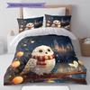 Set Copripiumino Trapuntato con Fantasia Cartone Animato Federa Decorazione per la Casa Regalo di Compleanno (1 * copripiumino + 2 * federa, senza nucleo)