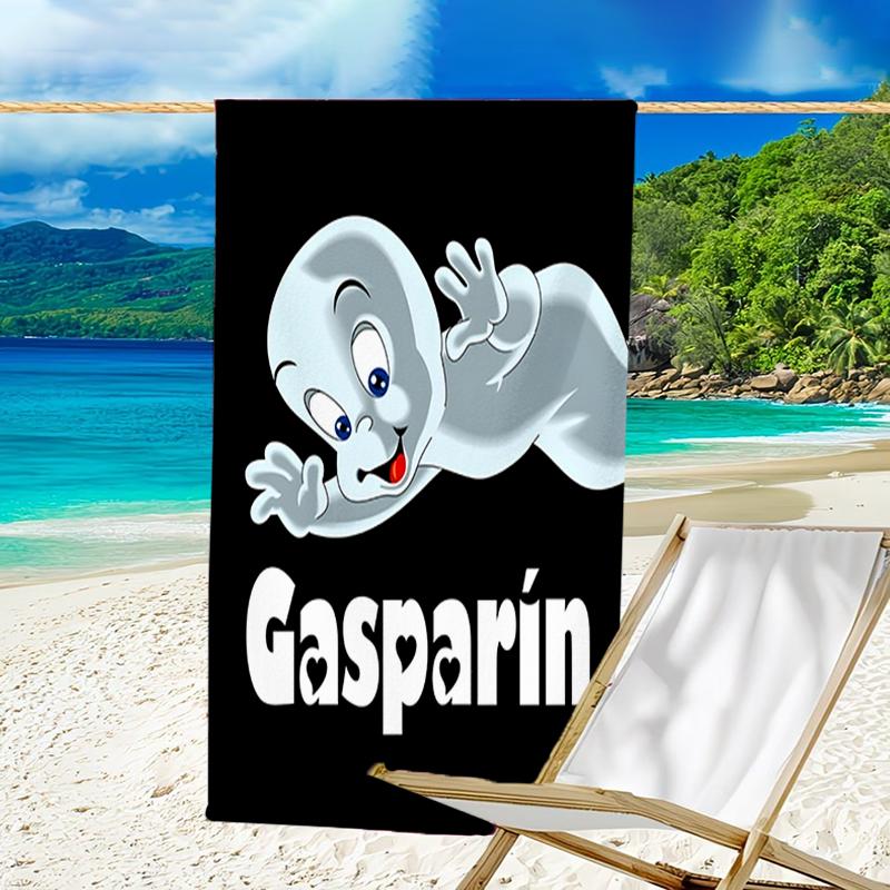 1pc Casper1 Beach Towel, Beach and Seaside Swimming Pool Equipment, Fashion Pattern, Rectangular, Travel Essentials