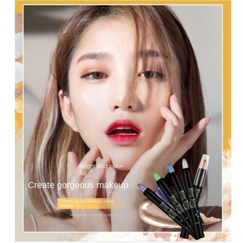 Bâton de crayon de fard à paupières nacré imperméable, 15 couleurs, paillettes durables, stylo d'ombre à paupières scintillant, Eyeliner, outils de maquillage pour les yeux