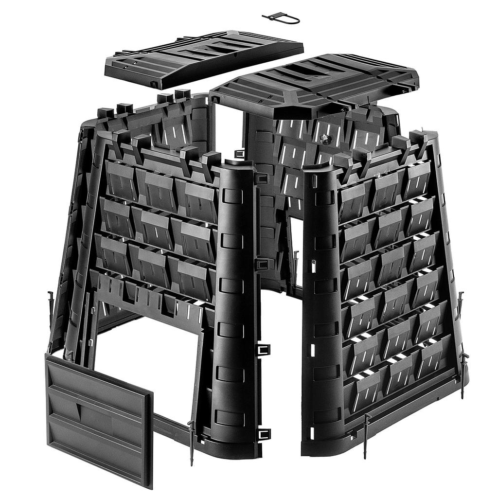 KADAX Kompostownik Ogrodowy modułowy Całoroczny mrozoodporny Nawóz Zbiornik 450L