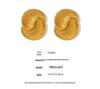 Europäische & Amerikanische Titanstahl 18k Vergoldete Wassertropfen-Textur Spirale Asymmetrische Ohrringe für Damen