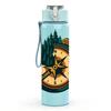1PC Vintage Compass Outdoor Adventure Print 750ml Color Plastic Sports Water Bottle Leakproof Flip Straw Lid Suitable for Sports Office Home Use