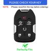For GMC Key Fob Cover With Keychain, Key Case Shell TPU Full Protection Compatible With GMC Chevy Silverado Suburban Tahoe Acadia Terrain Yukon