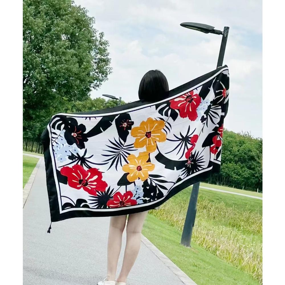Chaka Salt Lake Great Northwest Tourism Ethnic Style Scarf Silk Scarf Women'S Summer Seaside Beach Shawl Sunscreen Thin