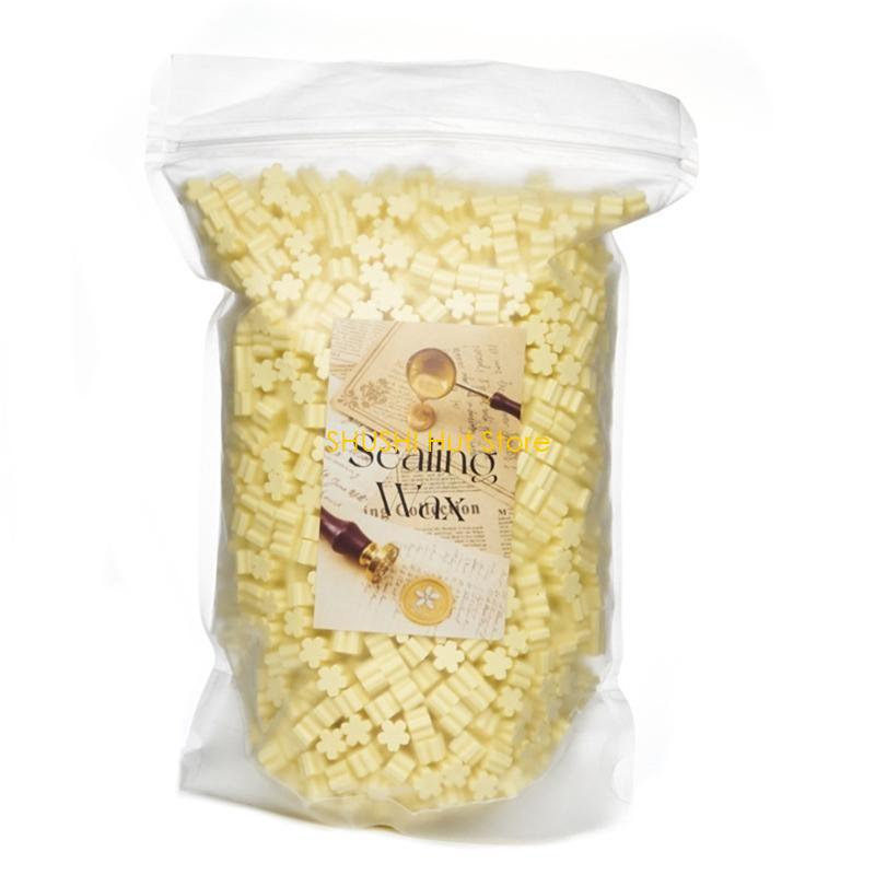 Colorful Waxes Seal Beads for Seal Stamp Flower Shaped Sealing Waxes for Sealing Envelope Holiday Card D57B