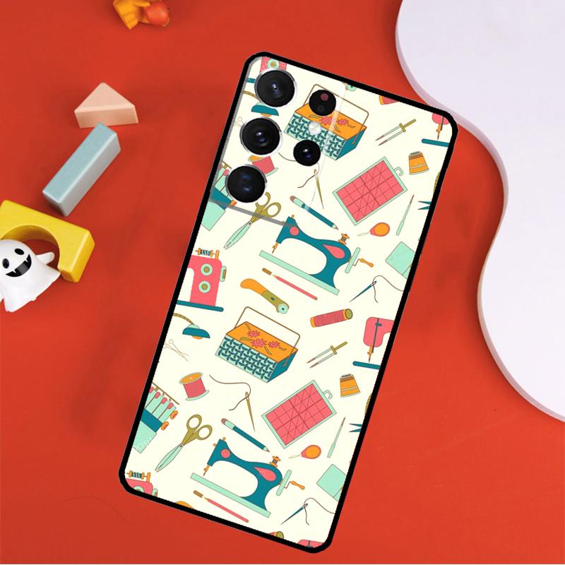 Sewing Machine Phone Case For Samsung Galaxy S25 Ultra S24 Ultra S9 S10 S20 S21 S22 S23 Plus S24 FE Cover