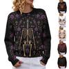 Maglione da Donna con Stampa di Halloween, Collo Alto, Manica Lunga, Morbido e Accogliente, Pullover Autunno Inverno