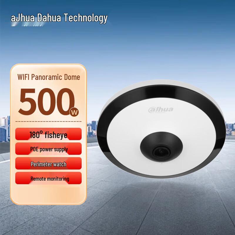 Dahua 5MP HD Fisheye Panoramic IR IP Camera with Audio CN plug (adapter included)