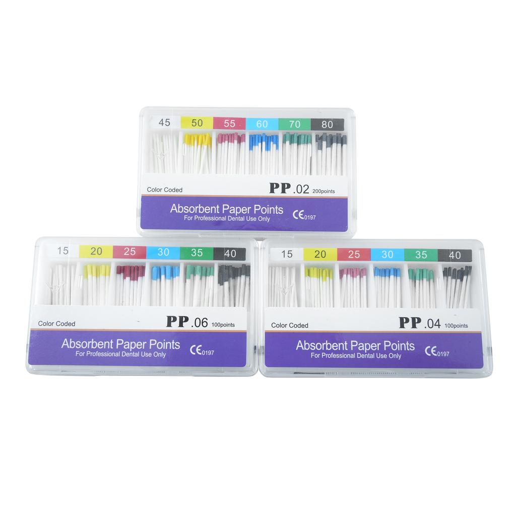Dental Absorbent Paper Points Moisture Absorbing Paper Tips Taper 0.02 0.04 0.06 Endodontics Dental Clinics Consumables