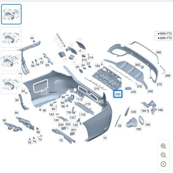 A2058852114 Rear Bumper Lower Support for Mercedes-Benz W205 C200