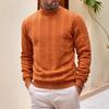 Autumn and winter sweater knitted sweater daily solid color young men's fashion jacquard turtleneck warm sweater