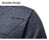 Men's Velvet-Lined Knit Sweater - Warm Autumn/Winter Round Neck for Middle-Aged Dads
